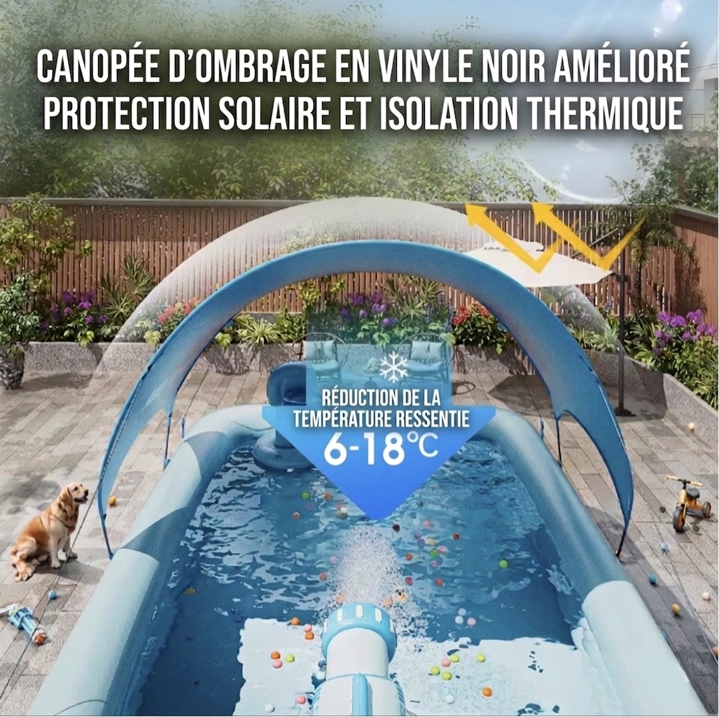 Piscine BabyPrint avec auvent protection UV et température fraîche